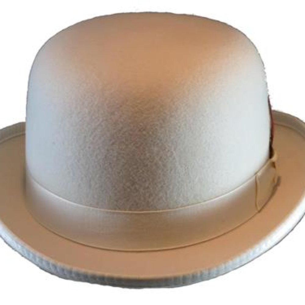 Bowler Hat / Derby Hat / Wool / Deluxe / Ivory